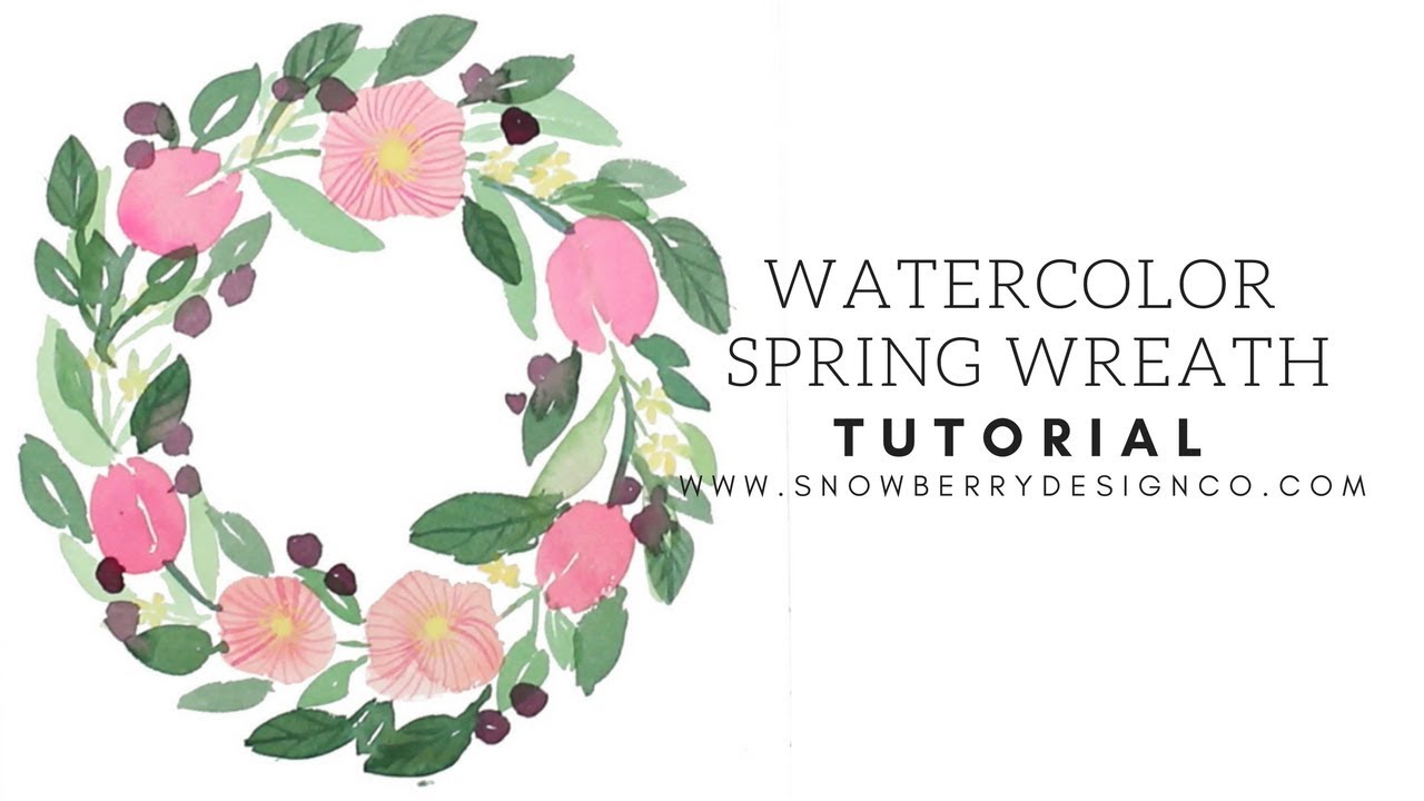 Spring Wreath Watercolor Tutorial