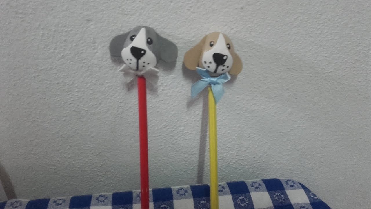 COMO FAZER PONTEIRA DE LÁPIS CACHORRINHO