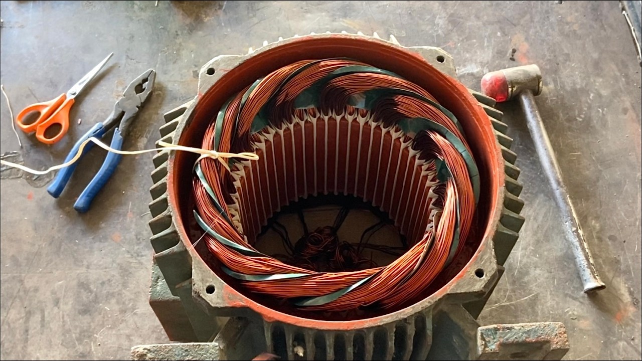 11 KW 15 HP 1440 RPM Motor Detailed Rewinding Process with Connection Diagram @Swastik Electromerz