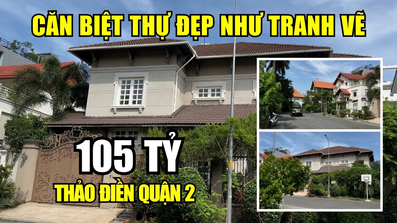 Bán Villa Thảo Điền Khu Compound Eden Nguyễn Văn Hưởng | Biệt Thự Đẹp Xuất Sắc, Giá 105 Tỷ