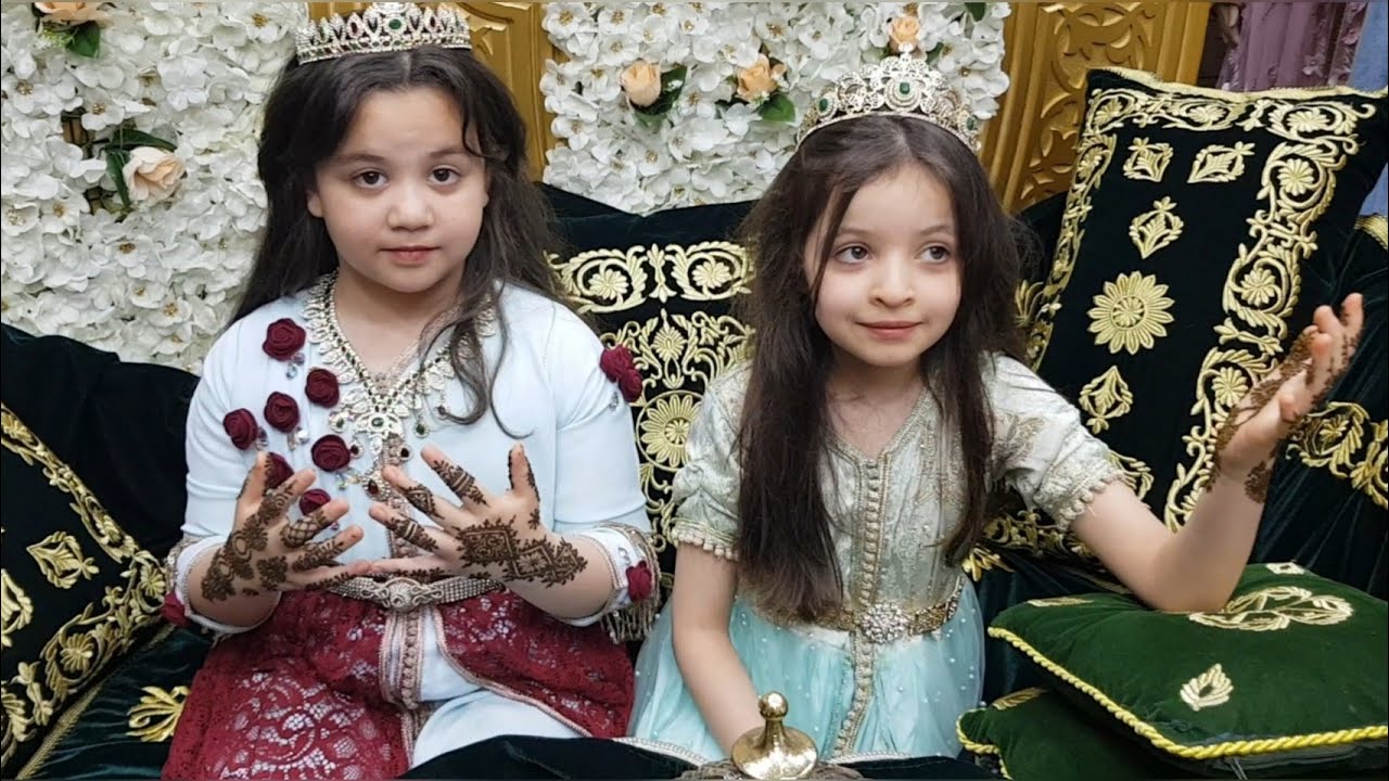 اجواء ليلة سبعة وعشرين في مدينة فاس حناء وتنكيف الاطفال طقوس وعادات جميلة جدا