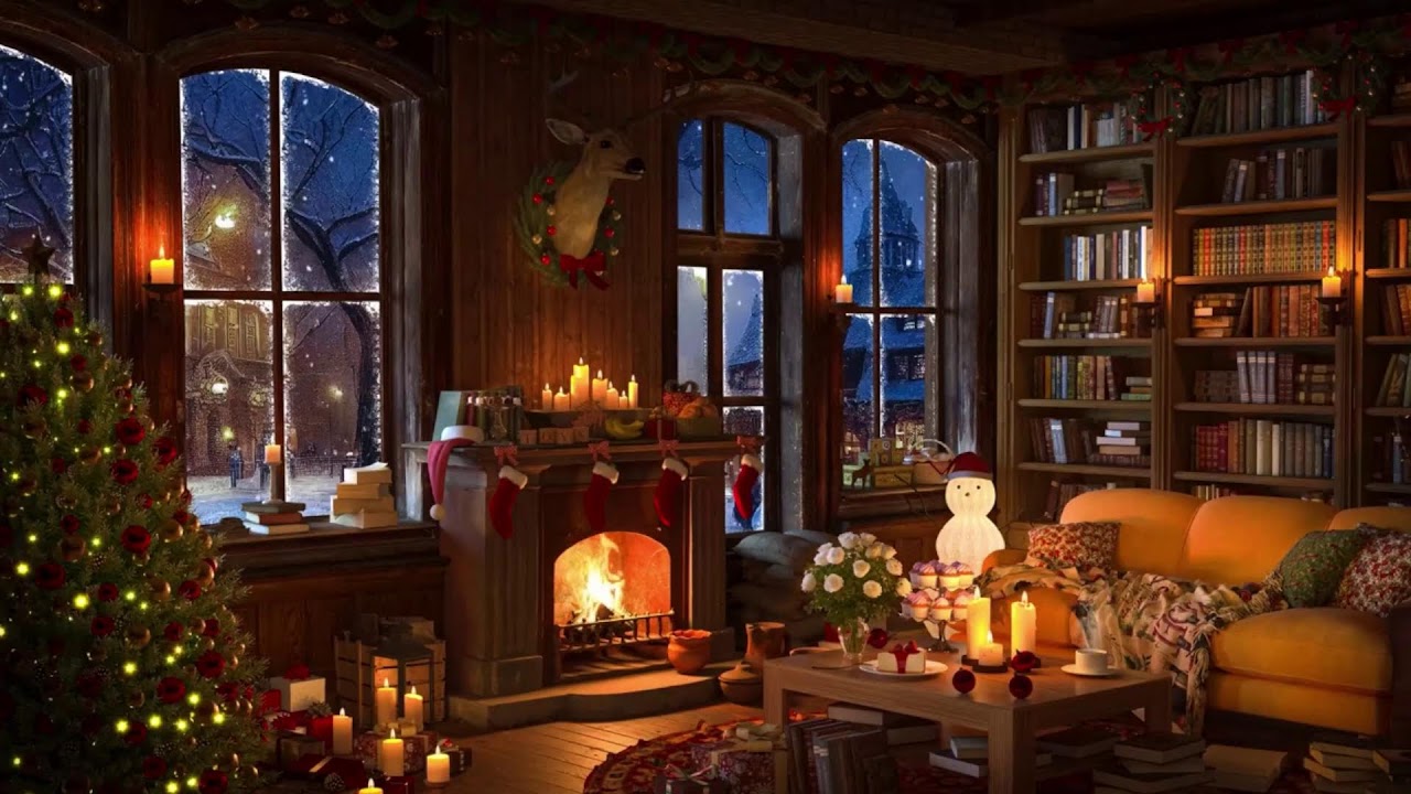 LIVE Fire crackling winter sounds To Fall Asleep Instantly | Study with me | 12 hours live