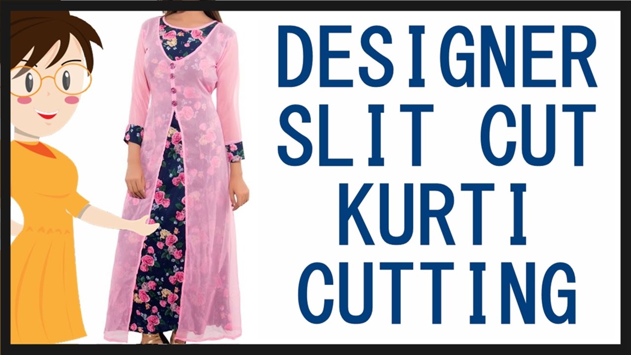 Designer Slit Cut Kurti Cutting | DIY - Tailoring With Usha