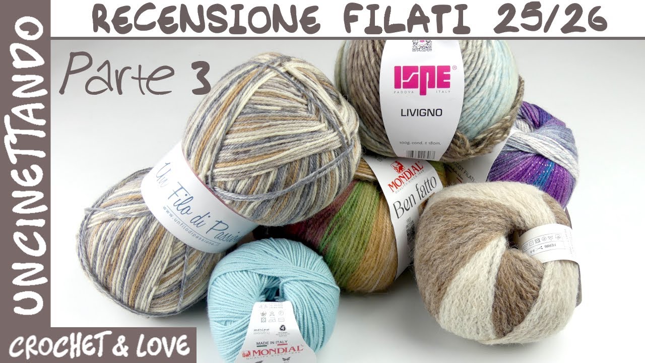Filati pregiati ed economici a confronto | Campioncini all&rsquo;uncinetto + idee per usarli - Parte 3