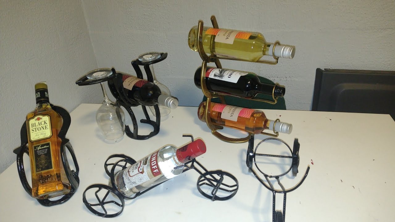 porta vinhos em ferro moldando