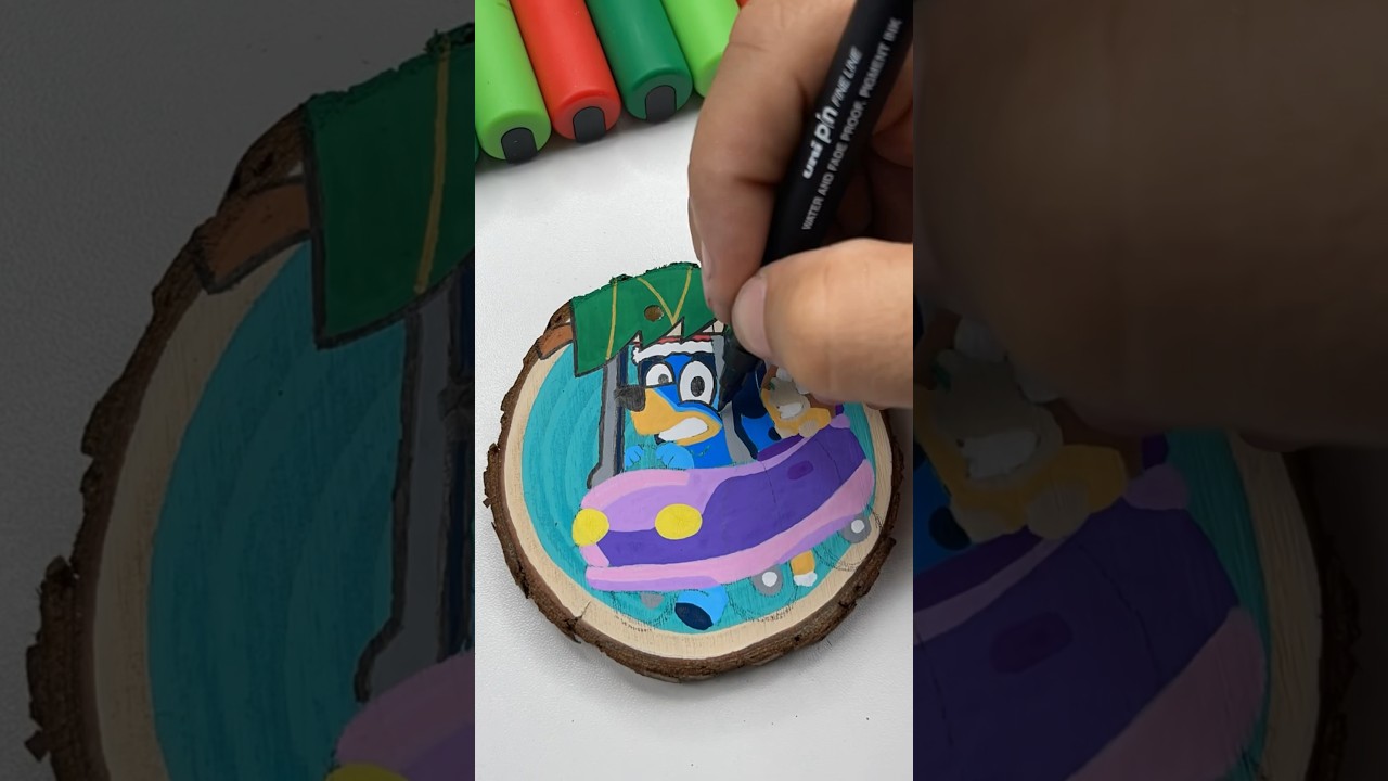 🎄 Drawing Bluey and Bingo but on a Christmas Ornament 🎄#christmas