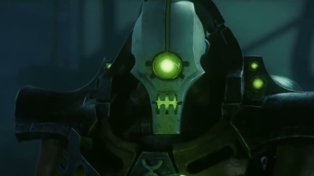 Space Marine Killed by Necron Deathmark #necron #spacemarine #wh40klore