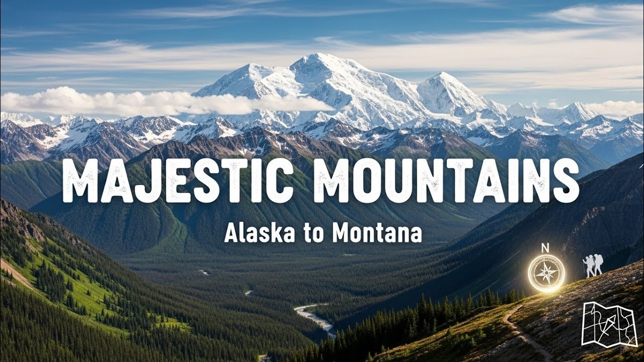 Exploring the Majestic Mountains of the US: Alaska to Montana#alaska #mountains #denali #ExploreUSA