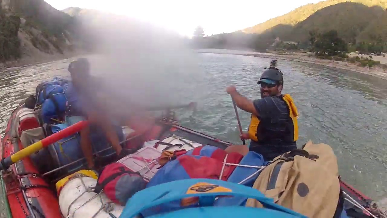 Hakapur - Sun Kosi on gear raft. Almost never made it