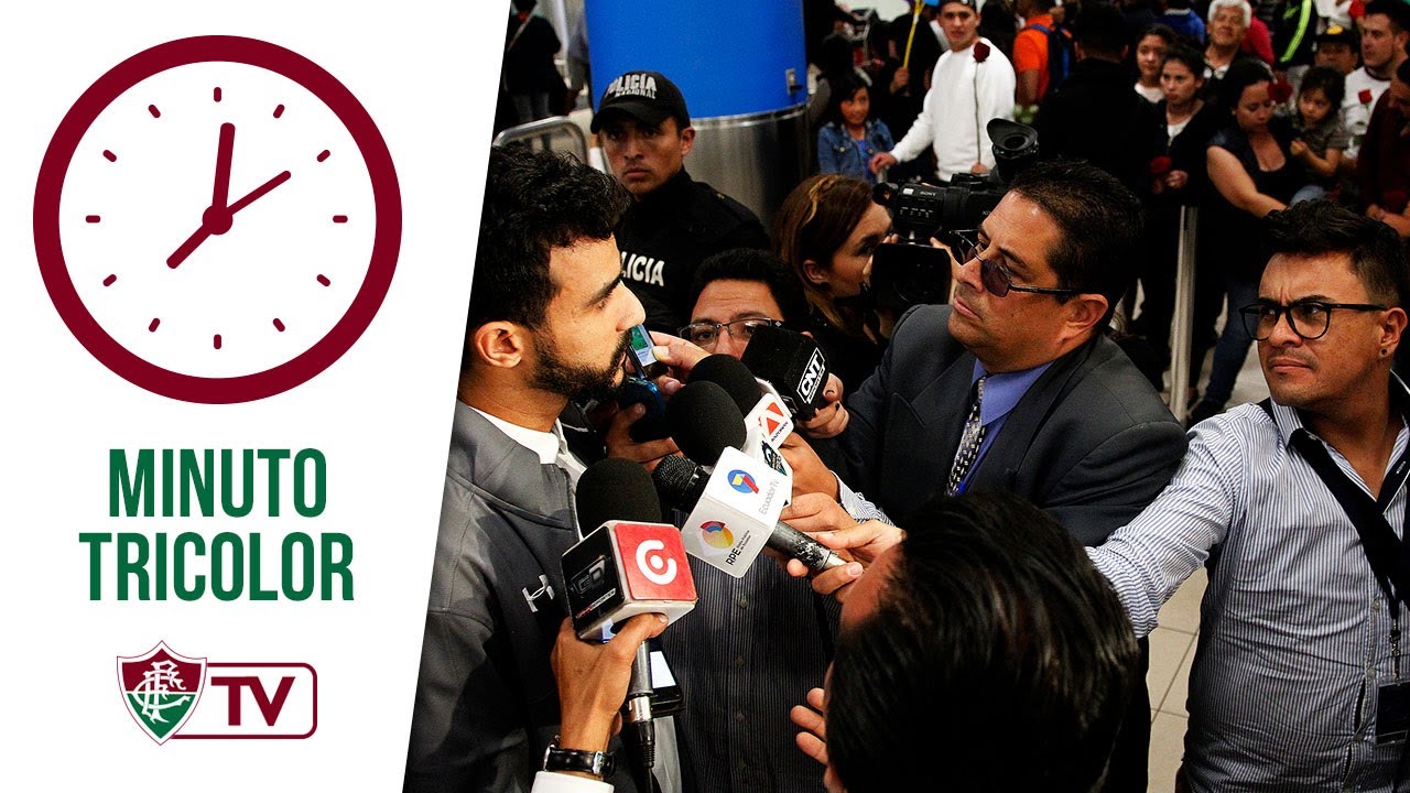 FluTV - Ap&oacute;s longa viagem, elenco do Fluminense chega a Quito-EQU