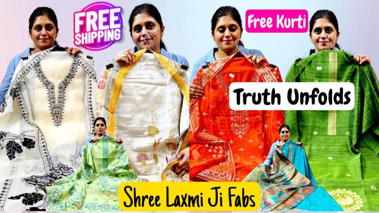 Stunning Suits in Jamdani, Chanderi, Mul Chanderi, Organza, Tissue, Crepe, Muslin & Banarasi at SLJF