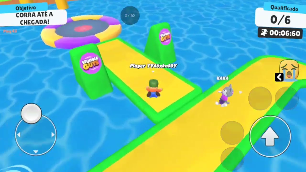 Jogando stumble guys pela primeira vez
