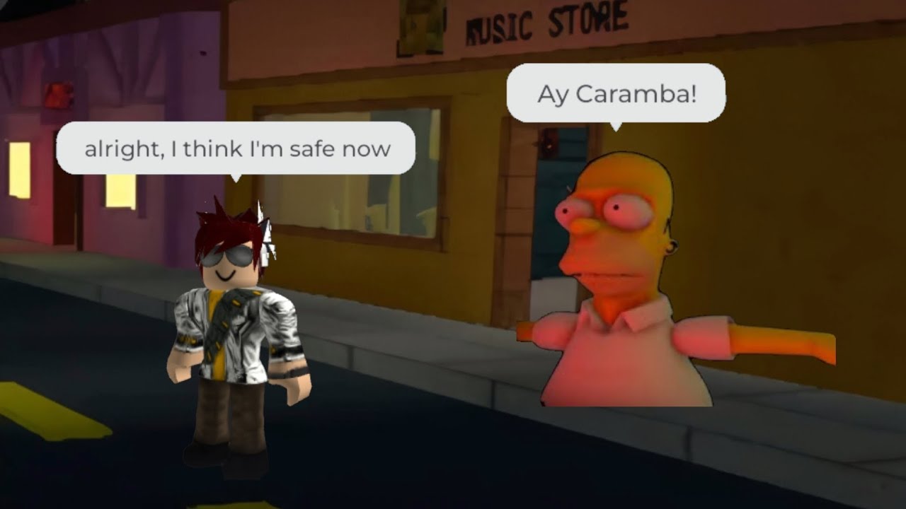 Getting Chased by Homer Was Not Fun (Roblox You VS Homer)