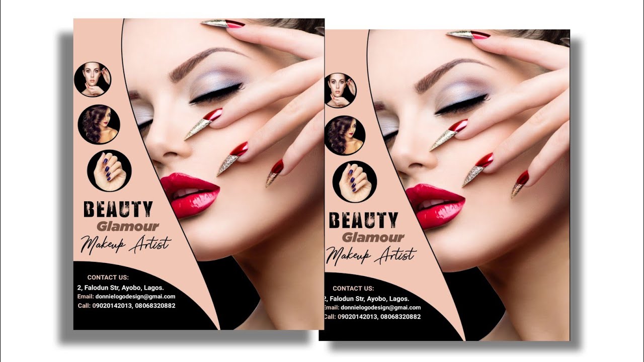 How To Design BEAUTY And MAKEUP FLYER | Pixellab Tutorial