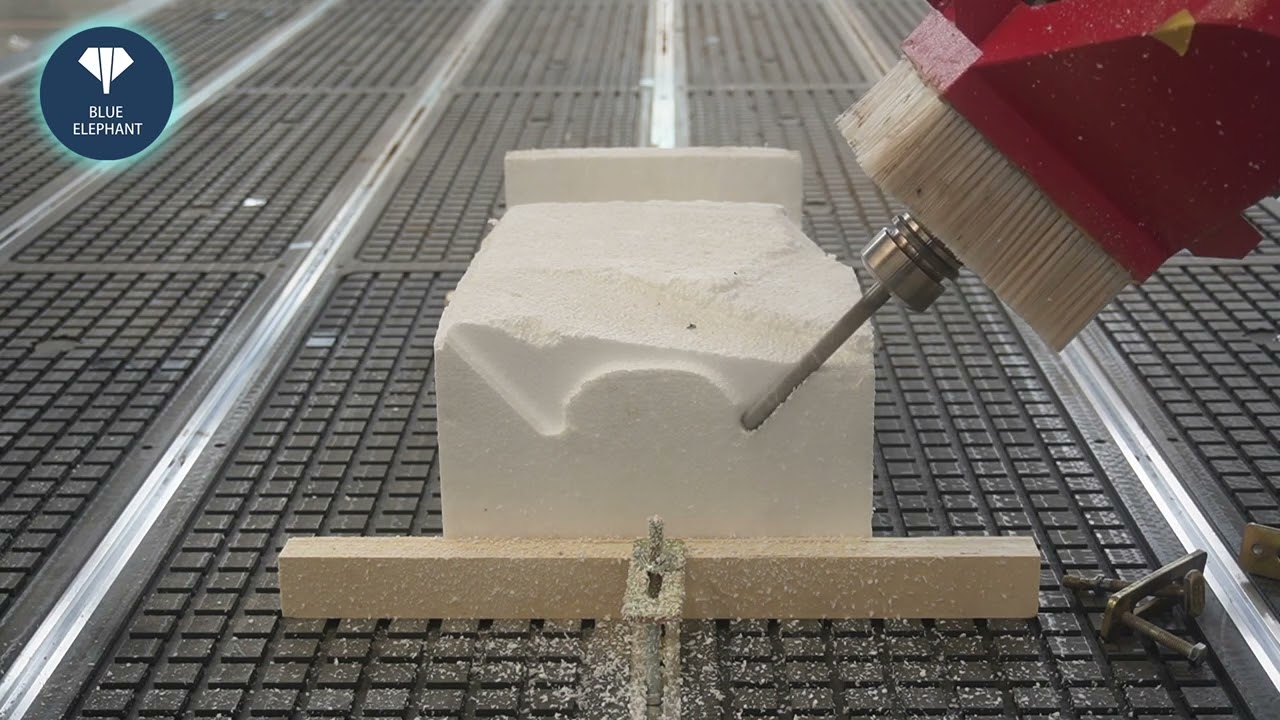 Blue elephant Test video of 2140 4 axis ATC machine for Lithuanian customers