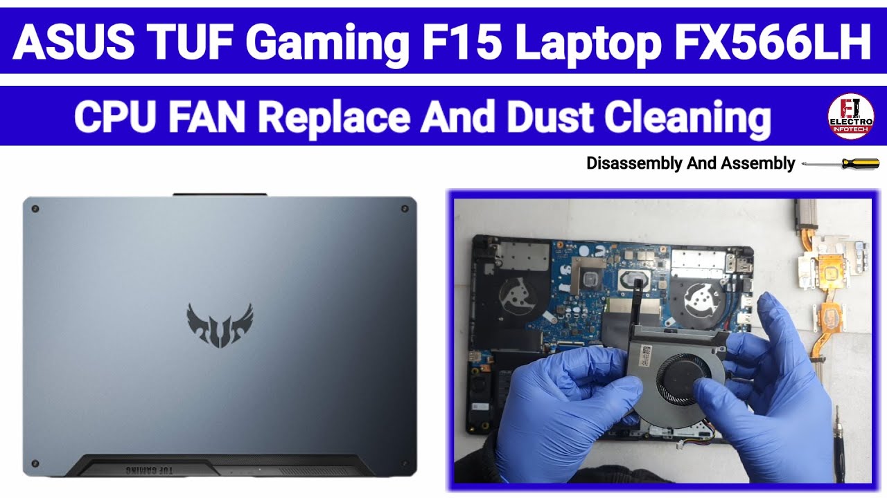How To Replace CPU FAN And Dust Cleaning / Asus Tuf Gaming F15 FX506LH / Disassembly And Assembly