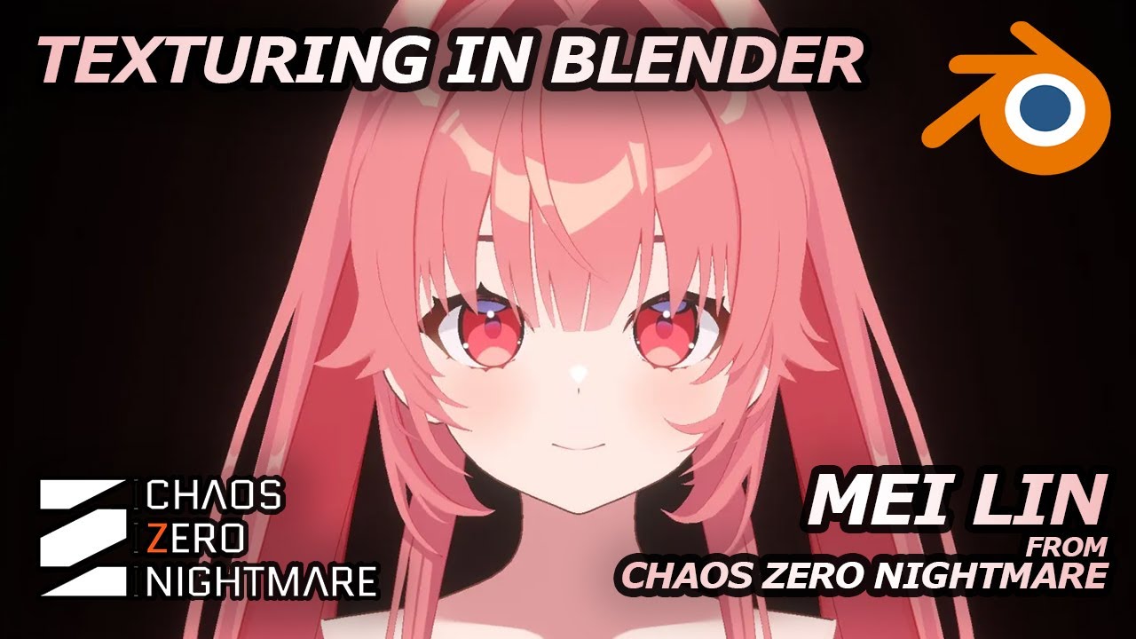 Mei Lin - Chaos Zero Nightmare - 3D Blender Texturing Workflow