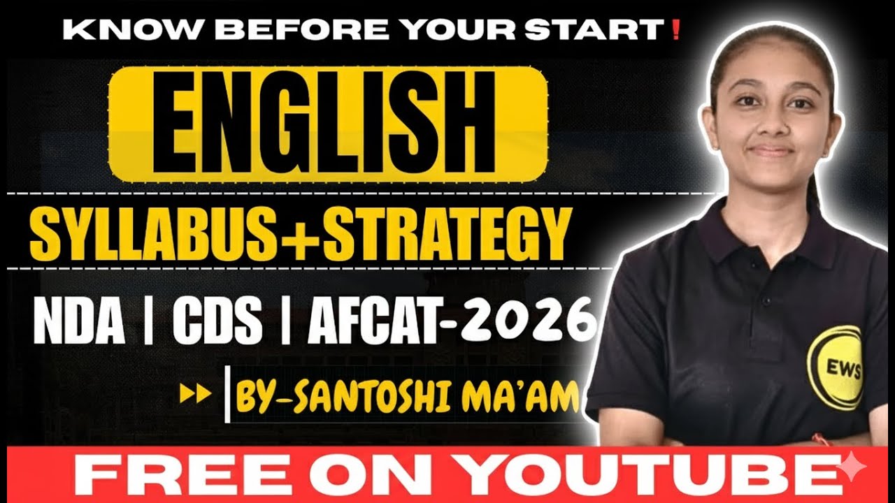 FREE English Batch for NDA | CDS | AFCAT – Complete Syllabus Breakdown Live!