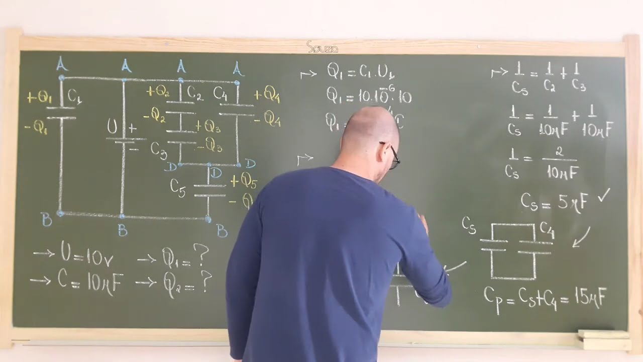 97: Eletromagnetismo - Exercício - Associação De Capacitores - Halliday/Vol.03/Cap.25/7Ed./Exe.12