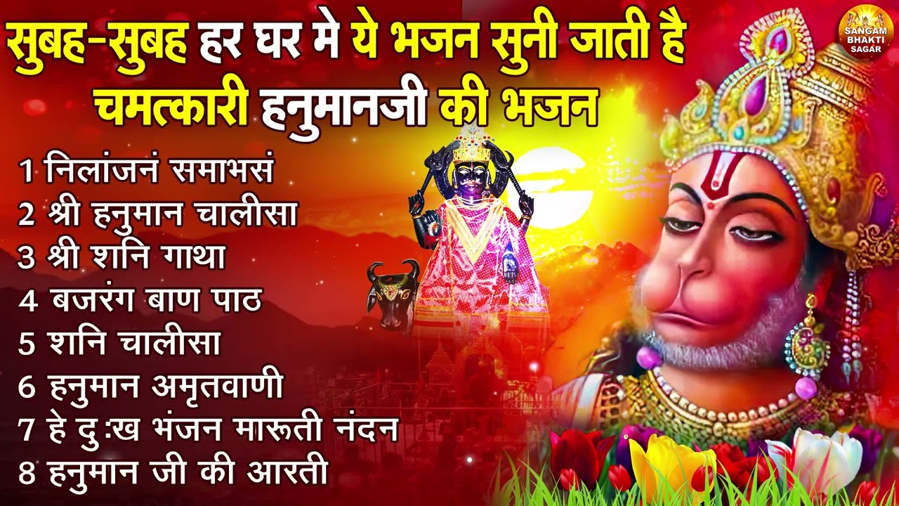 शनिवार भक्ति भजन : ॐ निलांजन समाभासं, हनुमान चालीसा, शनि गाथा, बजरंग बाण, शनि देव अमृतवाणी व आरती
