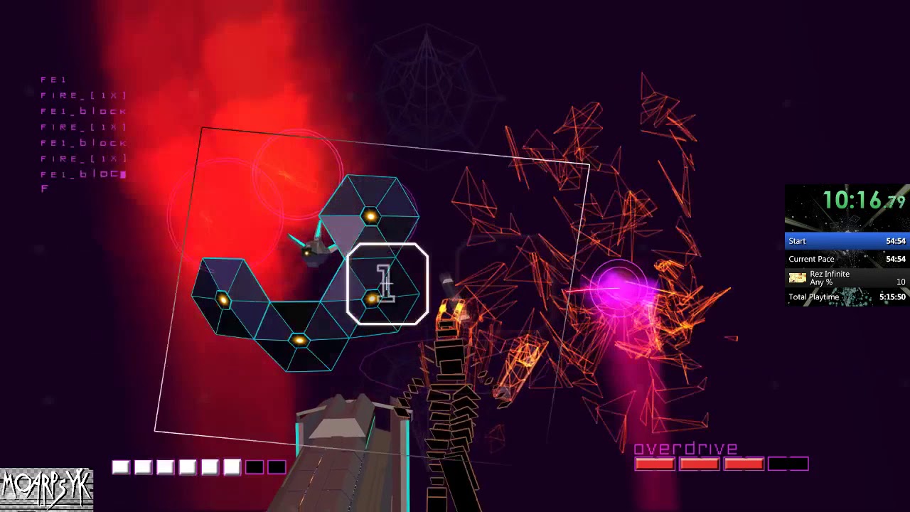 REZ: Infinite - PC - 100% Speedrun - 53m54s (PB/WR)