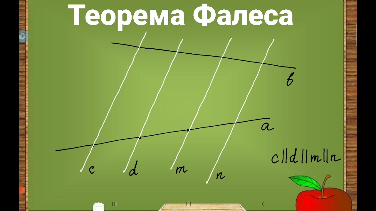 Теорема Фалеса коротко без доведення 8 кл