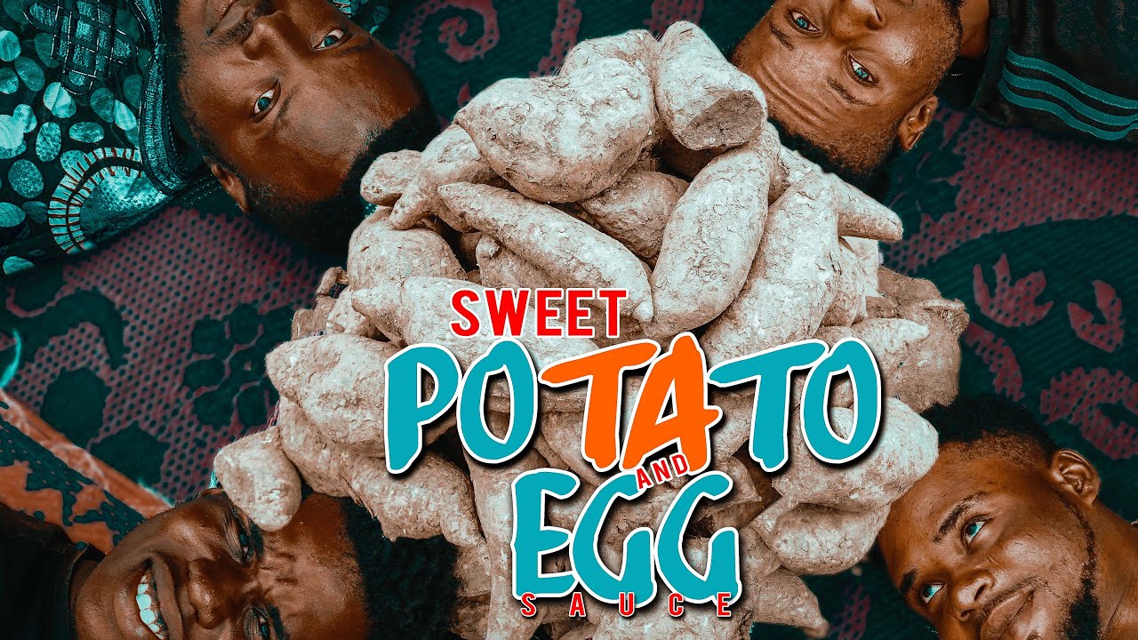 Sweet potato and Egg Sauce Village feast (Village cooking channel Africa)