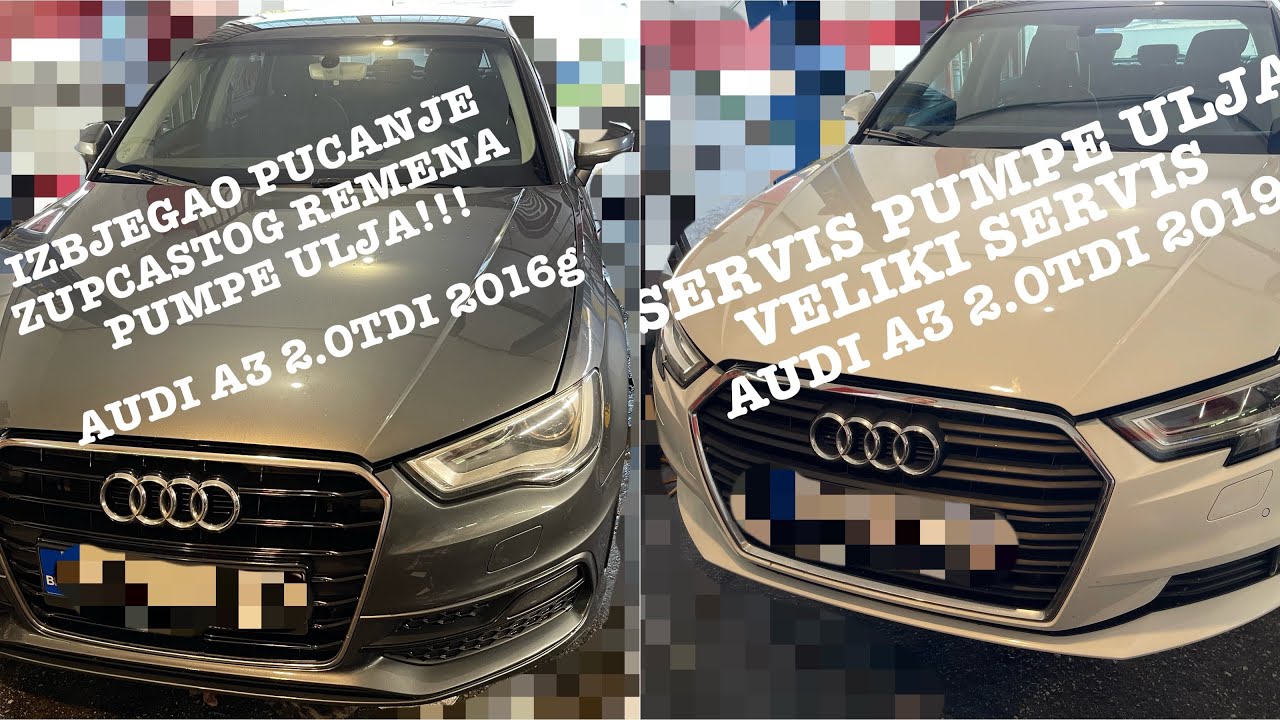 DVA AUDIJA A3 2.0TDI NA SERVISU IZBJEGLI PUCANJE KAISA!!! ZAMJENA PUMPE ULJA