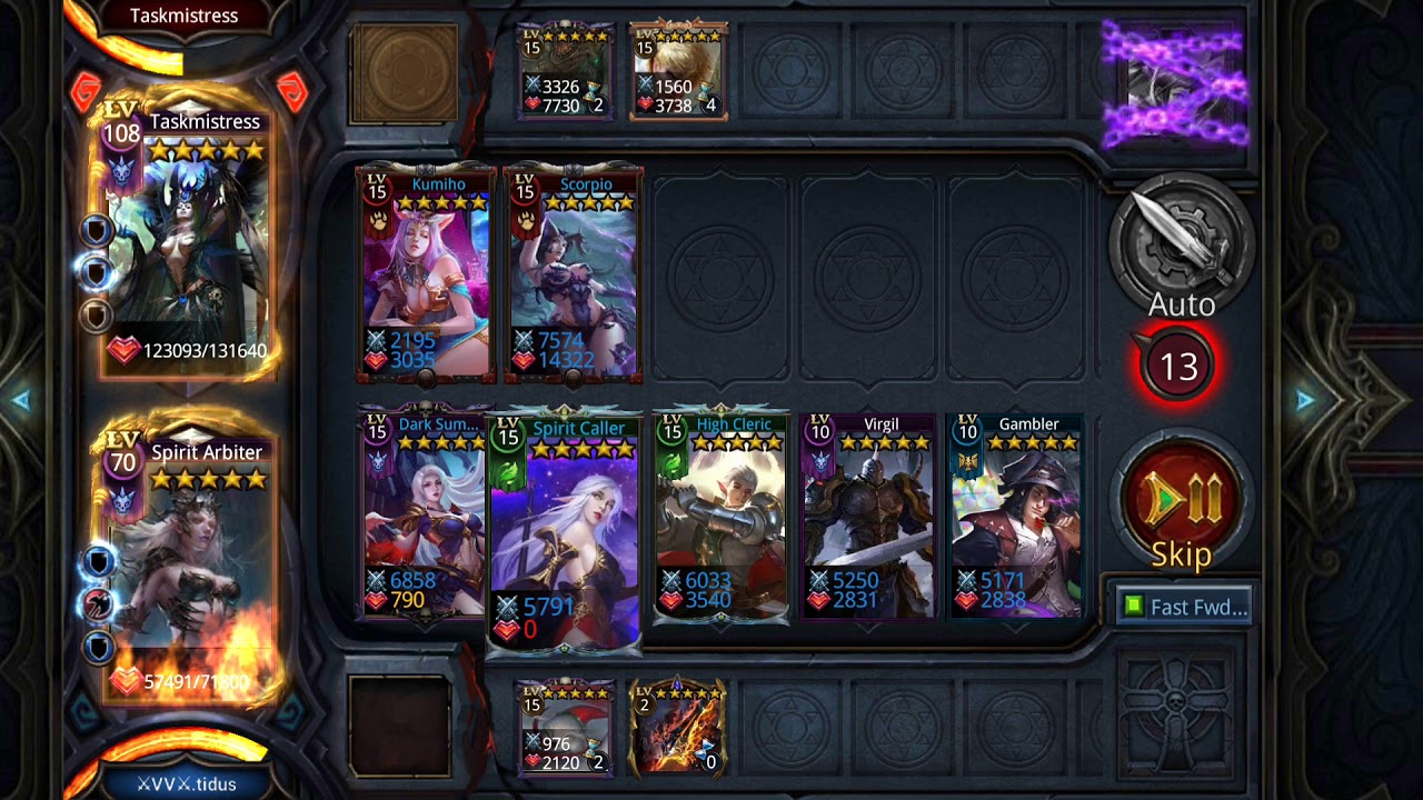 Deck Heroes 16-9 LVL 70 5 creatures only