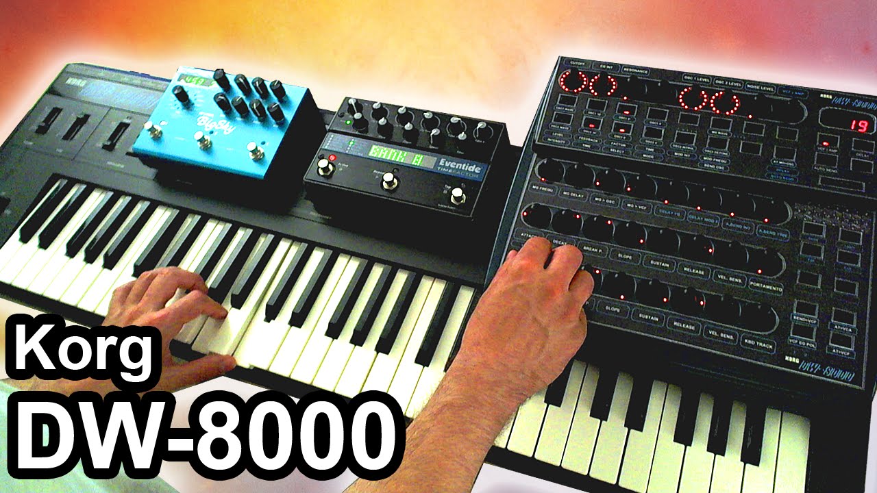 KORG DW-8000 - Ambient Drone Music Soundscape - w/ Strymon Bigsky & Eventide Timefactor 【SYNTH DEMO】