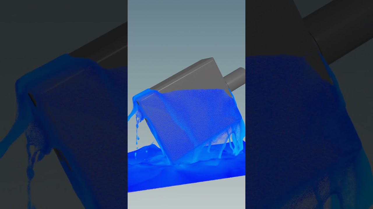 Houdini FLIP Fluid R&D - Slip On Collision #animation  #vfx #3d #houdini #shorts
