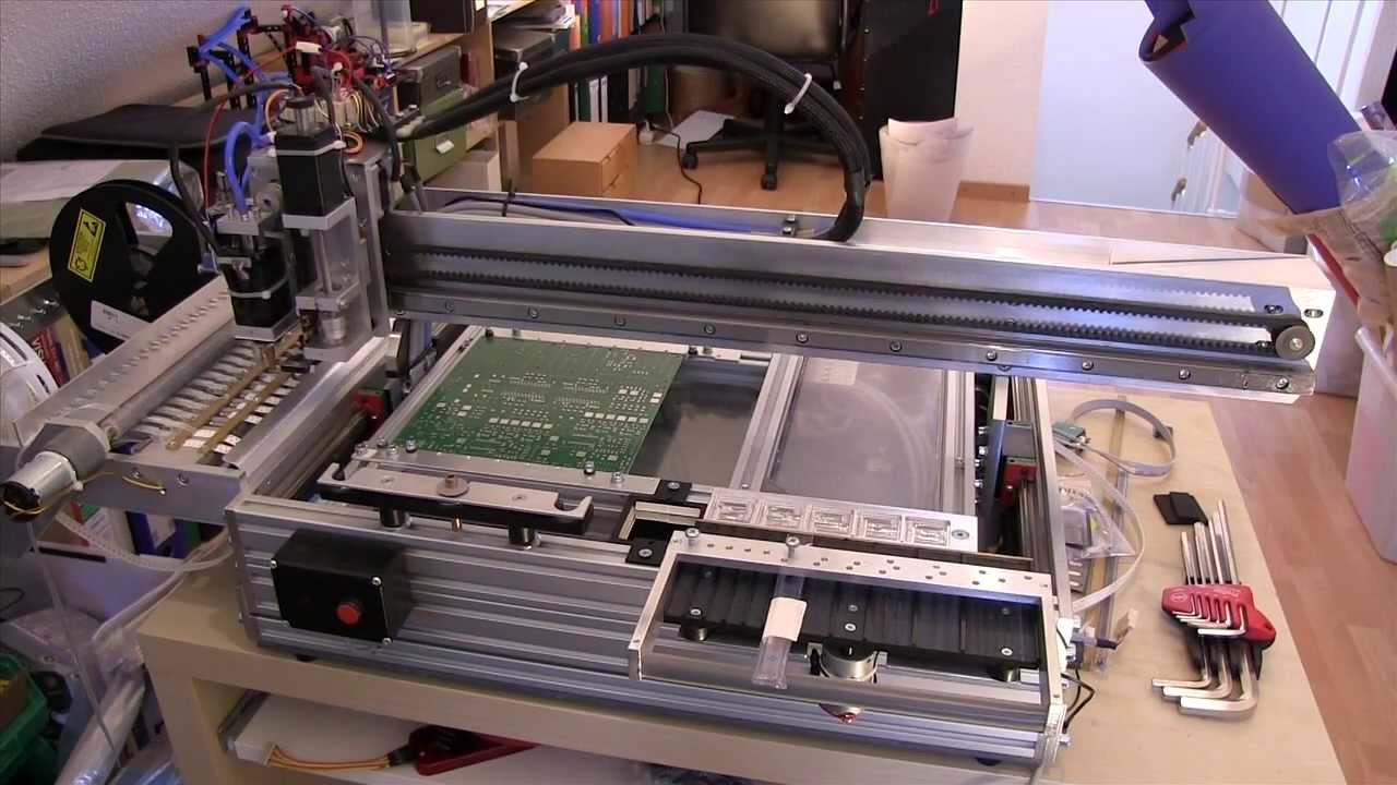 Homemade SMD Pick and Place Machine - Placing 