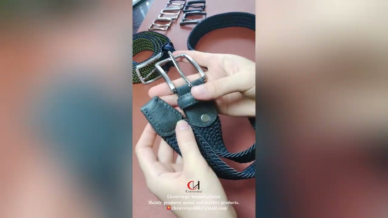 ODM Woven Elastic Belt Needle Buckle canvas Braided Belt
