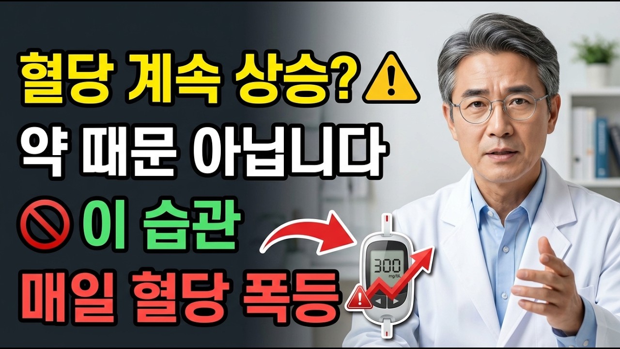 혈당이 계속 오르는 진짜 이유약이 아니라 ‘이 습관’ 때문입니다