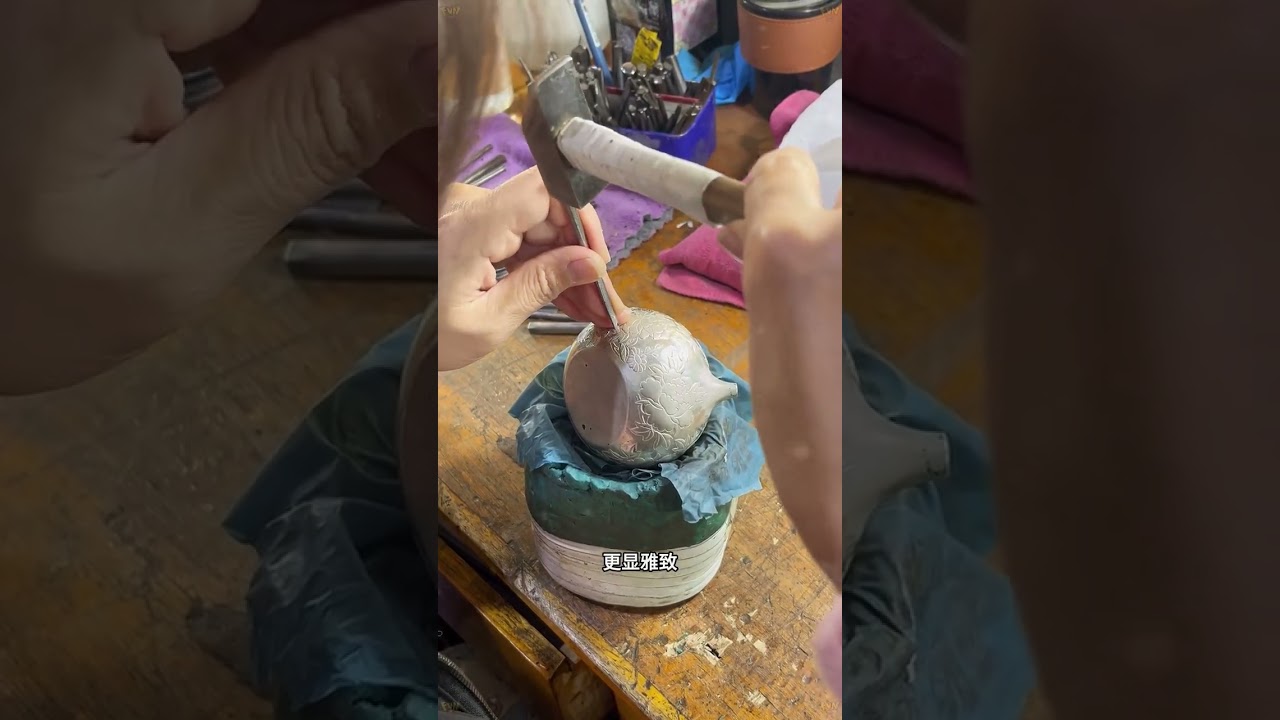 Do you like the finished product of Xi Shi Peacock Teapot#Silver pot#Artisan#Intangible cu