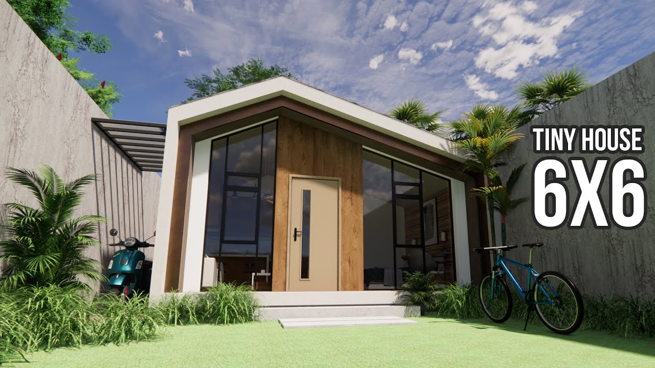 6x6 MINIMALIST HOME DESIGN (36M2) TINY HOUSE ROOM TOUR