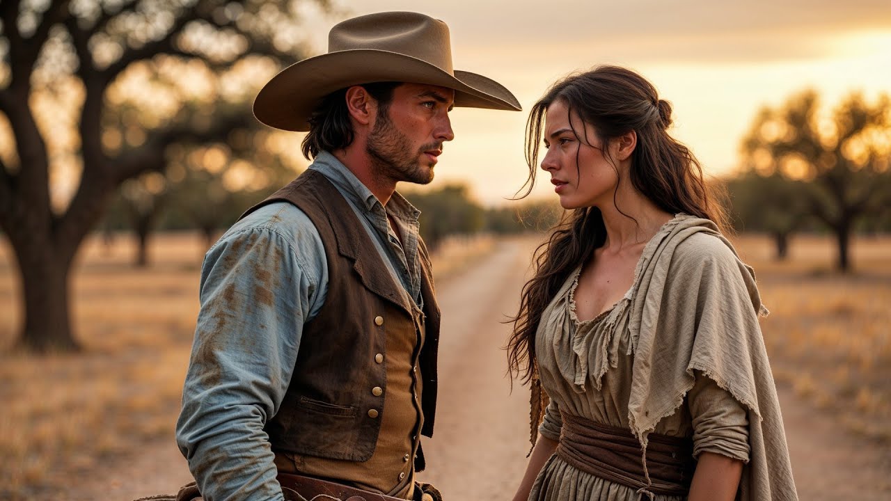 Her Husband Pushed Her Out Of Moving Wagon,  Cowboy Found Her On The Road And Took Her