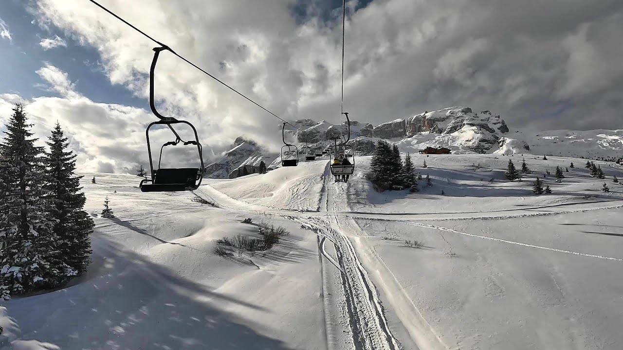 Beginner Skiing in Corvara, Alta Badia - Blue Slopes: 6, 20, 31, 8, 21B, 33, 32, 24, 35 (Jan. 2024)