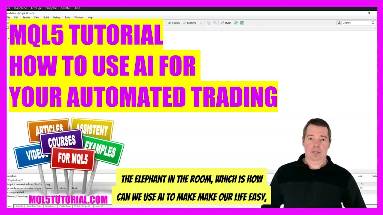 MQL5 TUTORIAL - HOW TO BRING AI TO AUTOMATED TRADING (very easy)