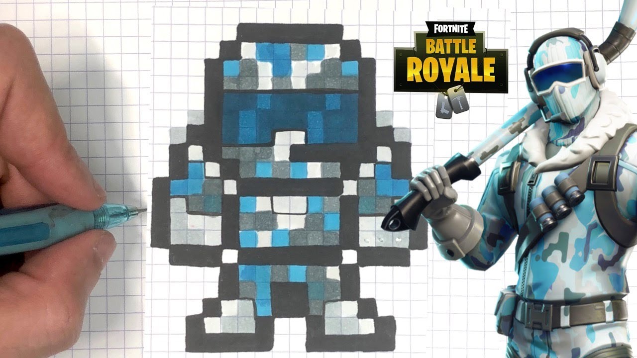 TUTO PIXEL ART - PILOTE ARCTIQUE FORTNITE