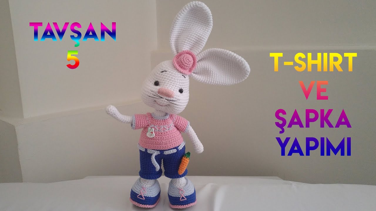 #amigurumi  Koca kulaklı tavşan 5. (How to make rabbit amigurumi)(English subtitle)