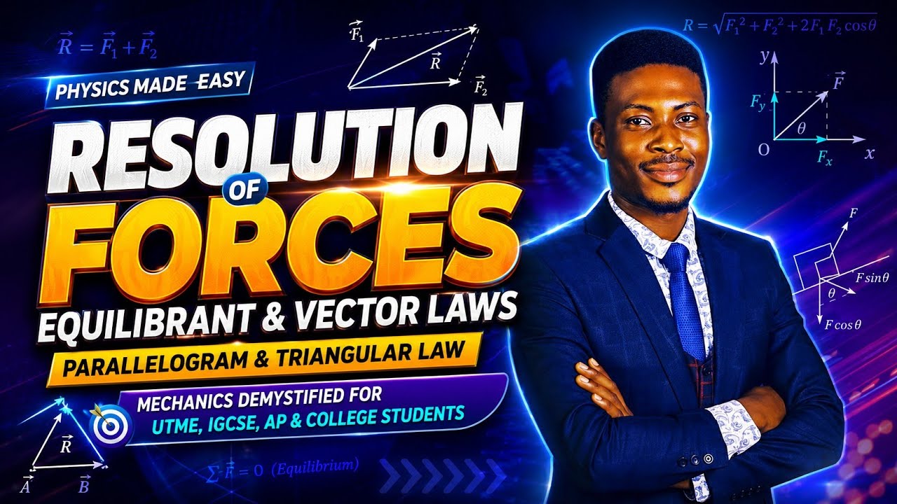 Resolution of Forces, Equilibrant, Parallelogram & Triangular Law of Vectors | Physics Made Easy