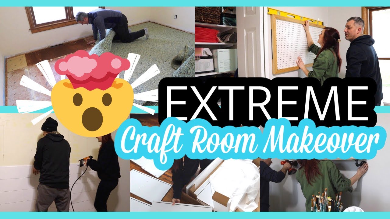 🤯 EXTREME CRAFT ROOM Makeover! Huge Room Transformation!