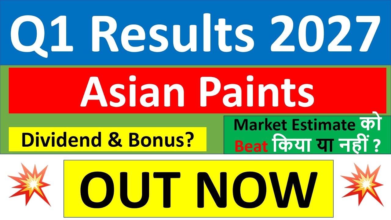 Asian Paints q1 results 2027 | Asian Paints results today | Asian Paints Share News | Asian Paints