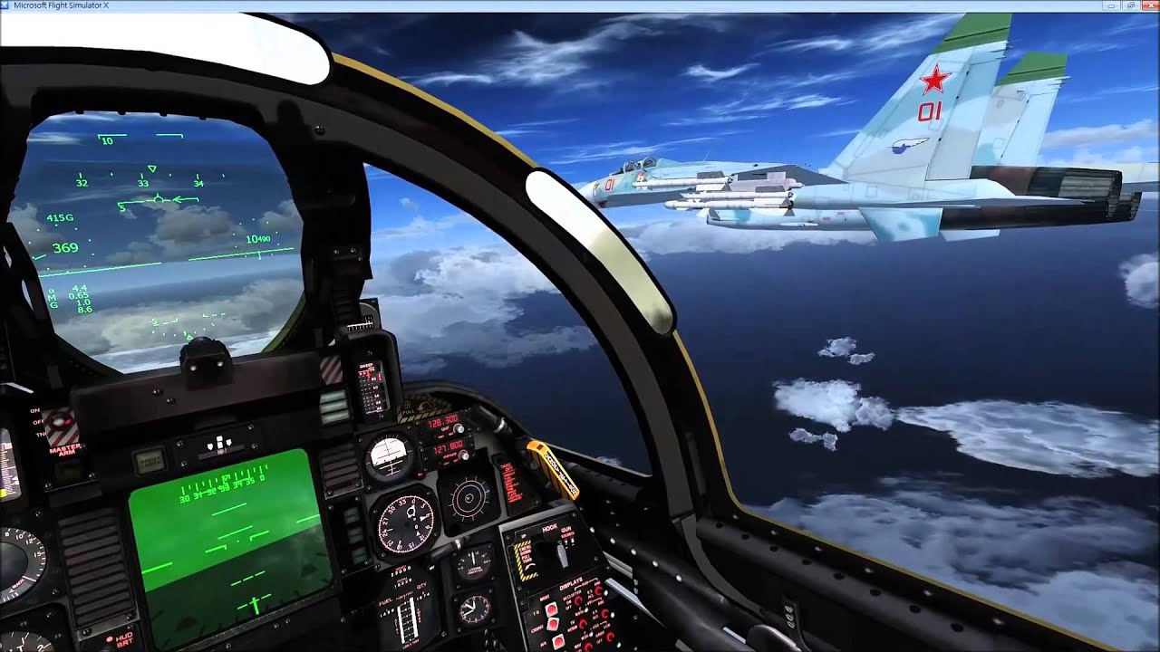 FSX Aerosoft F14 carrier ops and SU27 interception misson