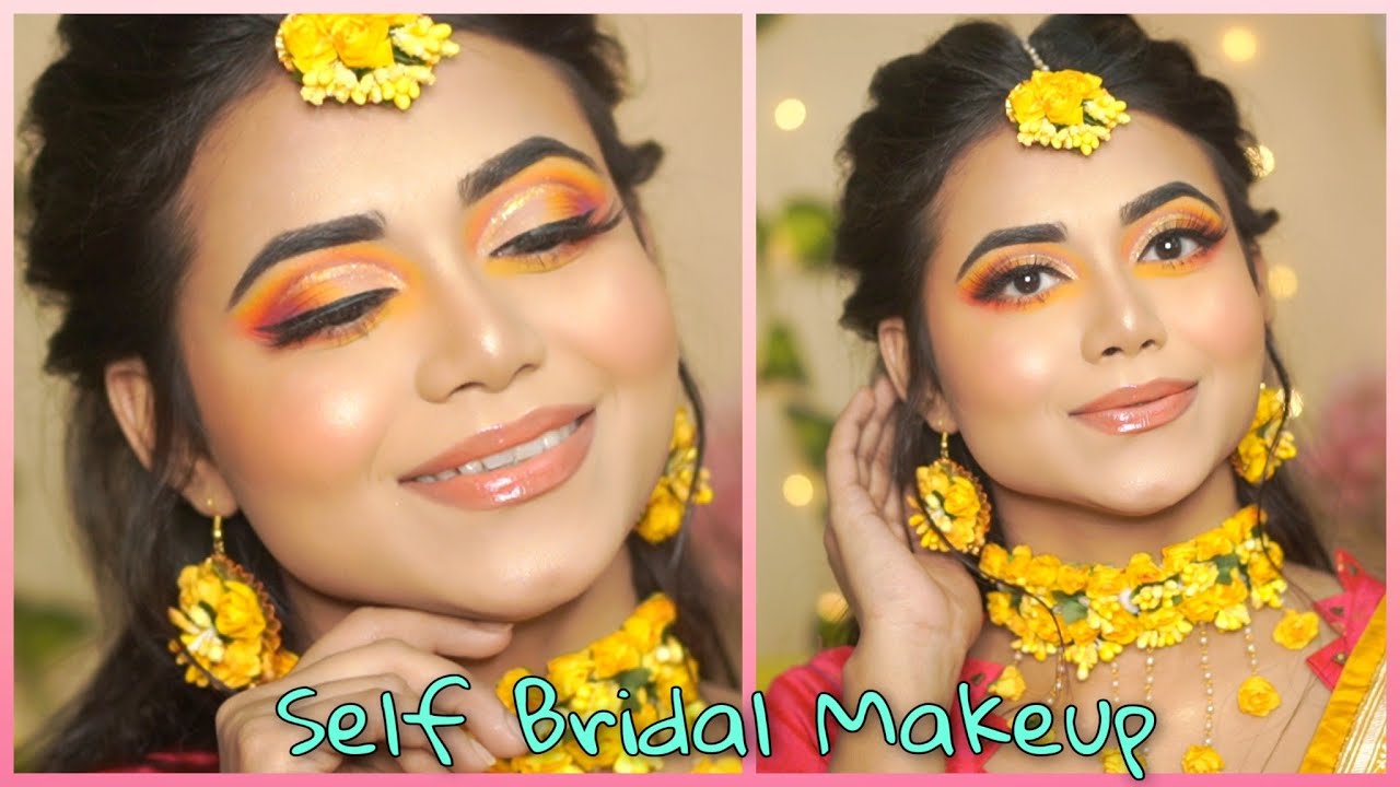 Affordable Bridal Makeup for Sangeet/Haldi/Mehendi🌸 | Step by step Tutorial (Hindi)