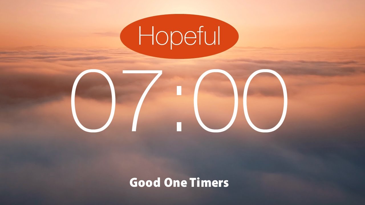 7 Minute Countdown Timer with Soothing and Relaxing Music | 4K | Alarm | Memories Above the Clouds