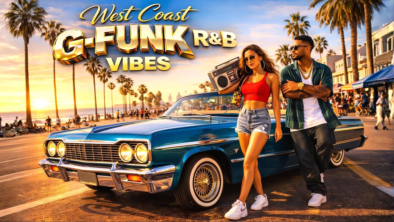 🌴 West Coast G-Funk R&B Vibes 🌞 Summer Lowrider Cruise | Smooth Sunset Beach Groove