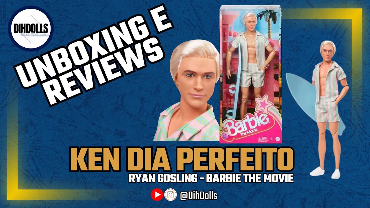 UNBOXING COMPLETO! Ken Surfista do Barbie The Movie (Ryan Gosling Sculpt)