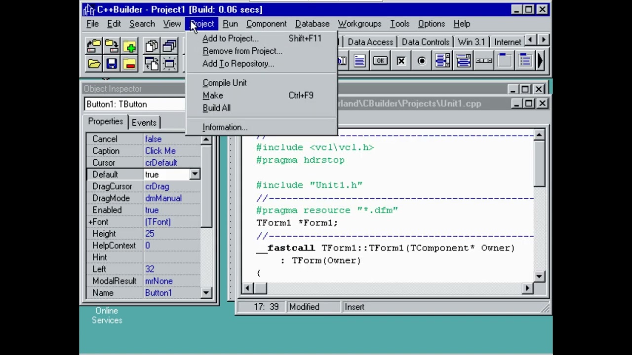 C++Builder Version 1 FirstApp Demo